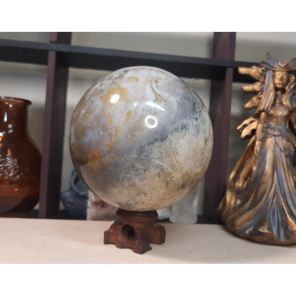 High-grade Ocean Jasper Sphere from Madagascar